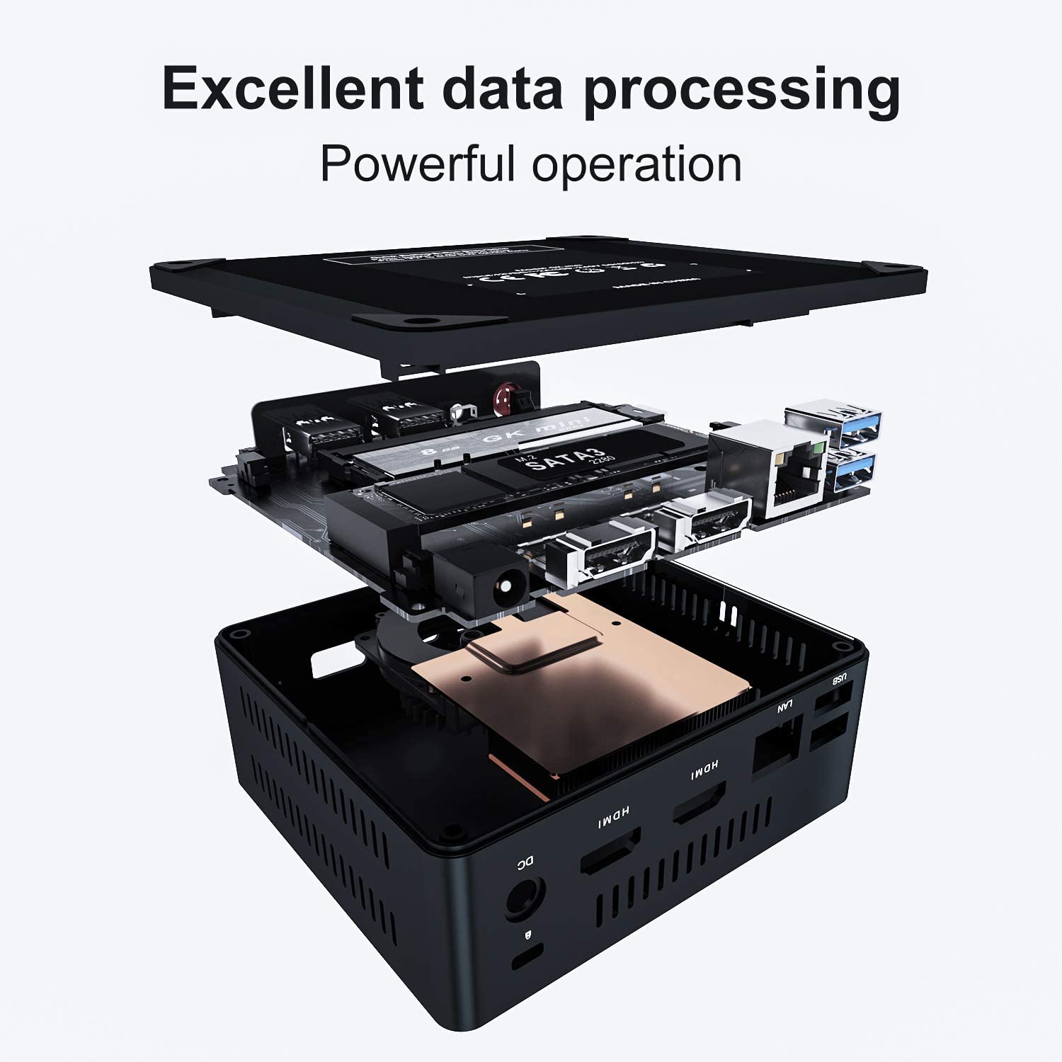 SWEDX Windows Mini-PC J4125 8GB/128GB / 2x4K/60Hz