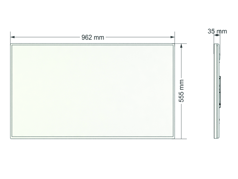SWEDX SuperSlim 43 inch 4K Screen. Pixel Policy 1