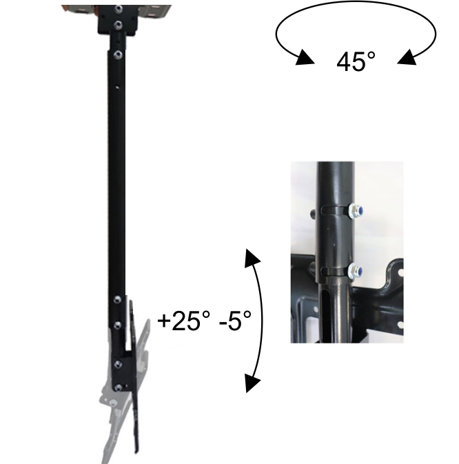 Universal Vesa Ceiling-Mount bracket 600x400