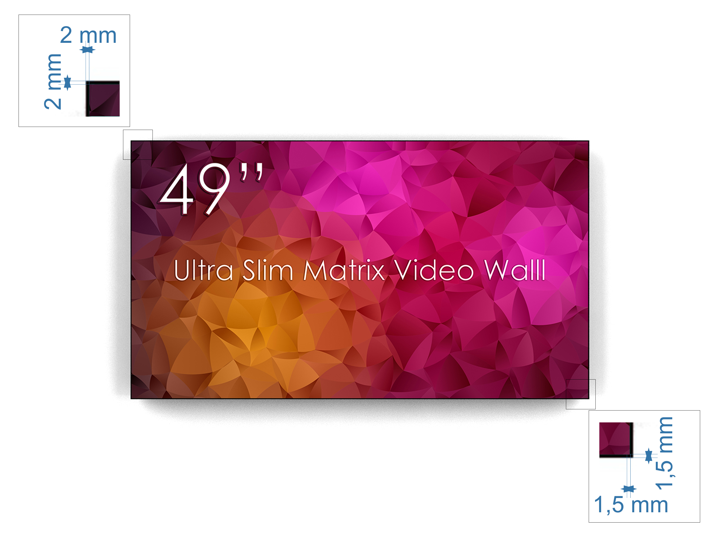 SWEDX 49 inch Ultra Matrix Video Wall LED