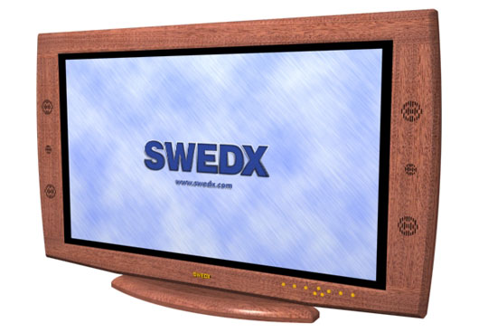 DEMO SWEDX 40 Full-HD LCD-TV. Sapele Wood. V3